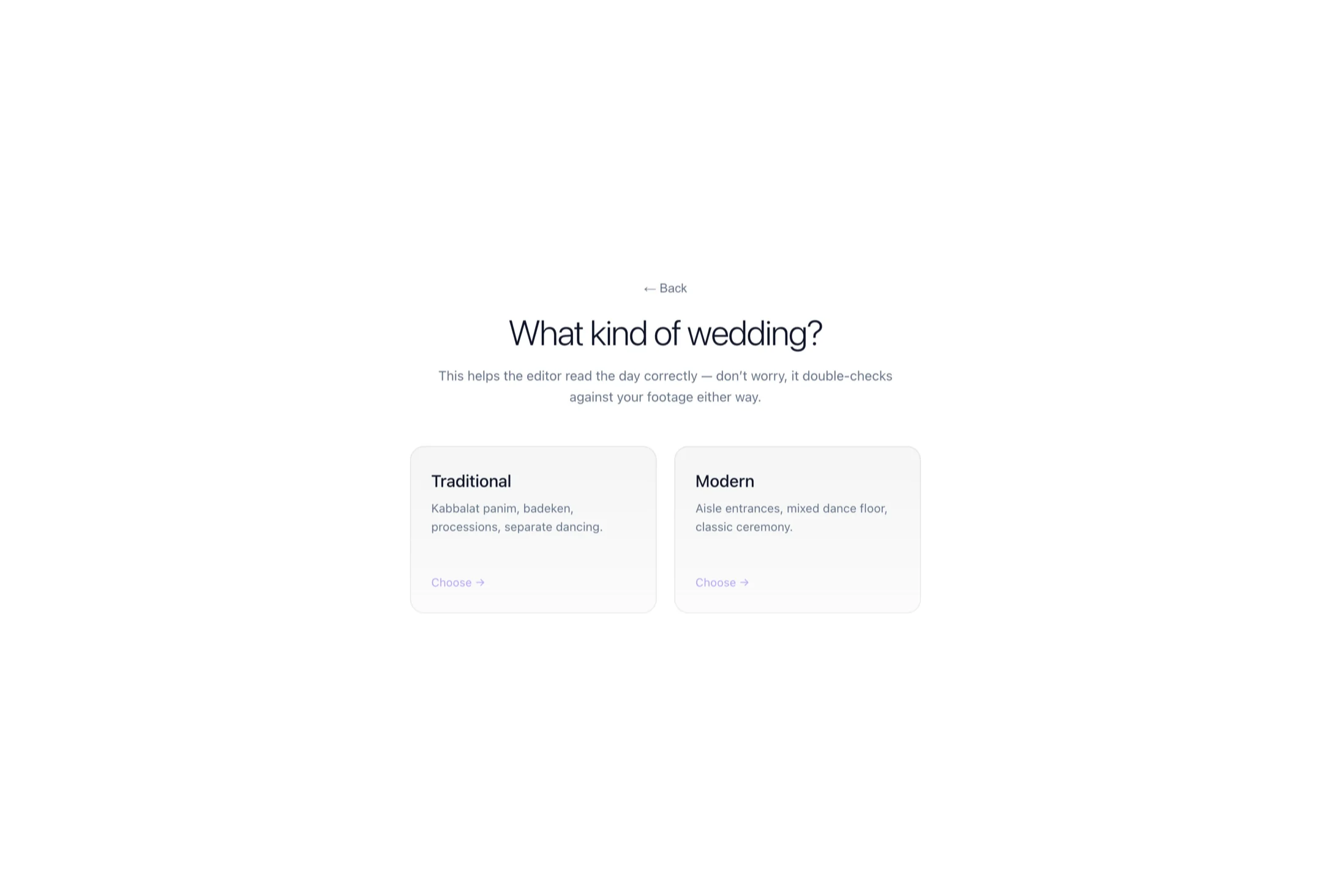 Wedit wedding style screen