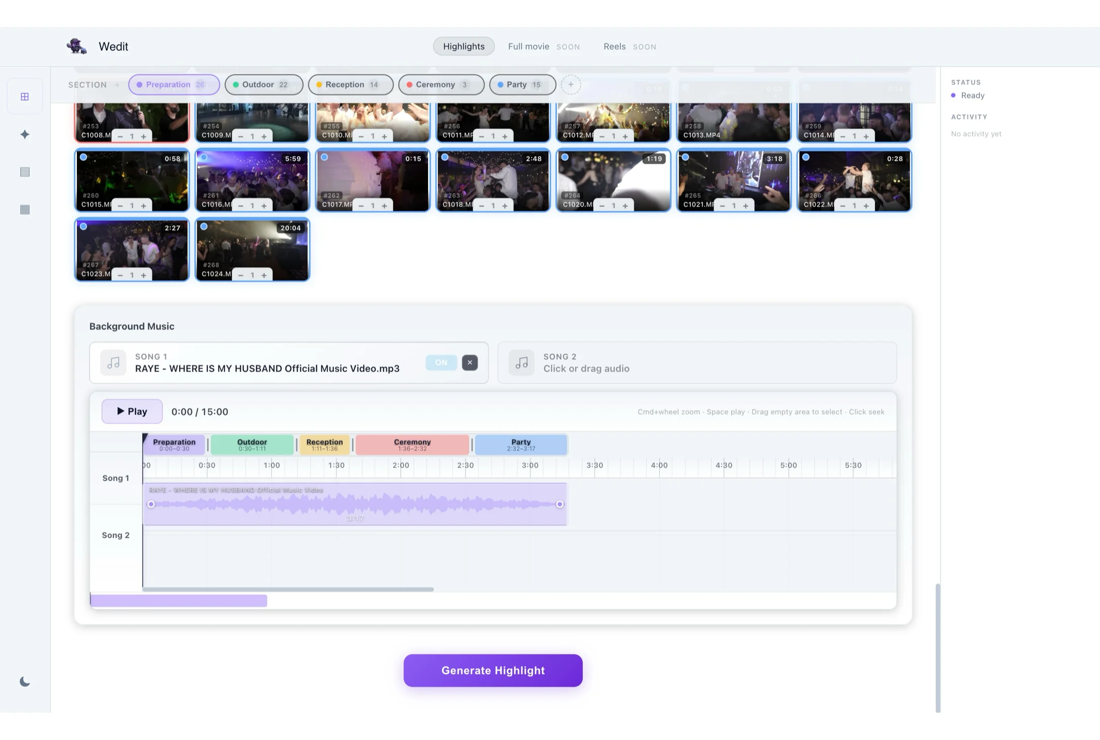 Wedit generate screen